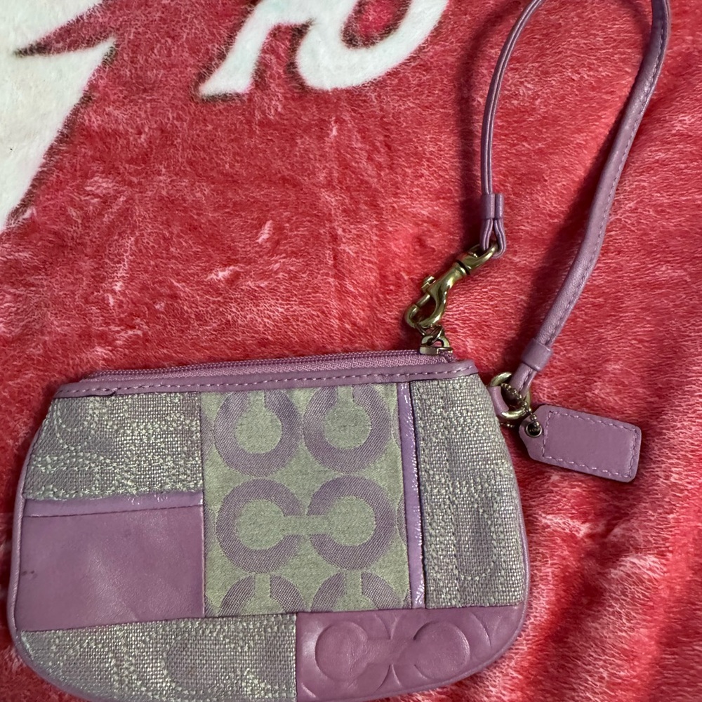 Coach Lavender Patchwork Wristlet - image 3